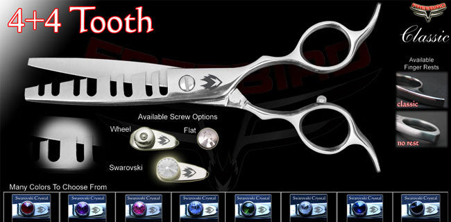 4+4 Tooth Texturizing Shears Straight