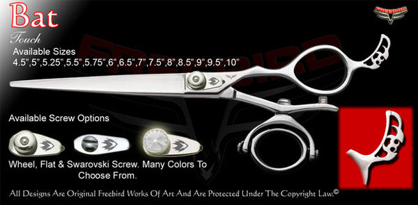 Bat Double V Swivel Touch Grooming Shears