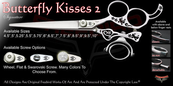Butterfly Kisses 2 3 Hole Double Swivel Thumb Signature Grooming Shears