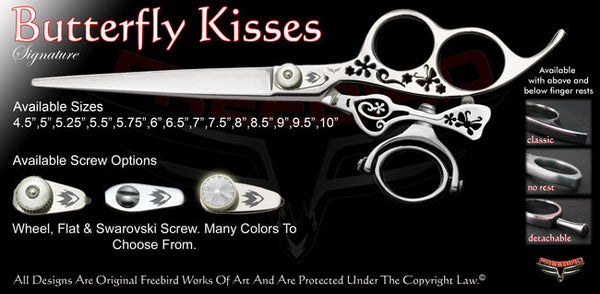 Butterfly Kisses 3 Hole Double Swivel Thumb Signature Grooming Shears