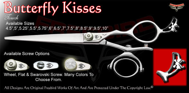 Butterfly Kisses Double V Swivel Touch Grooming Shears