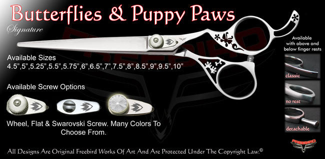 Butterflies & Puppy Paws Signature Grooming Shears