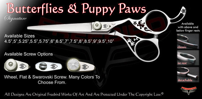 Butterflies & Puppy Paws Signature Hair Shears