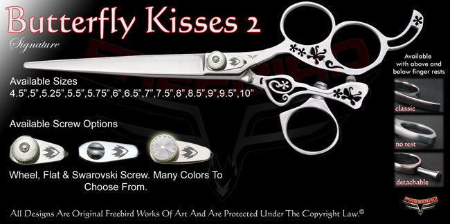 Butterfly Kisses 2 3 Hole Swivel Thumb Signature Grooming Shears