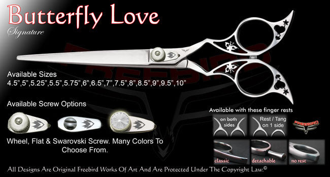 Butterfly Love Straight Signature Grooming Shears
