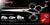 Cherry 3 Hole Double V Swivel Touch Grooming Shears