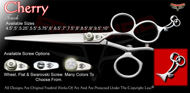 Cherry 3 Hole V Swivel Touch Grooming Shears