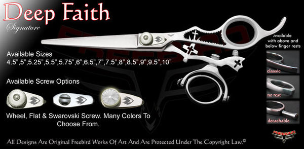 Deep Faith Double Swivel Thumb Signature Hair Shears