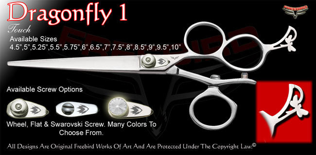 Dragonfly 1 3 Hole V Swivel Touch Grooming Shears