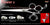 Flower 2 3 Hole Double V Swivel Touch Grooming Shears