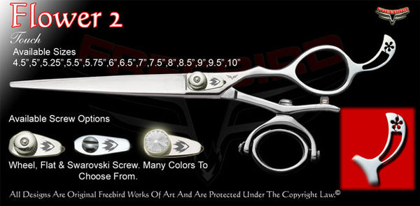 Flower 2 Double V Swivel Touch Grooming Shears