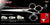 Flower 3 Hole Double V Swivel Touch Grooming Shears