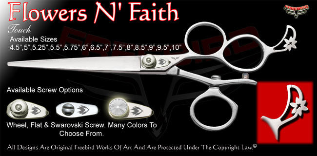 Flowers N' Faith 3 Hole V Swivel Touch Grooming Shears
