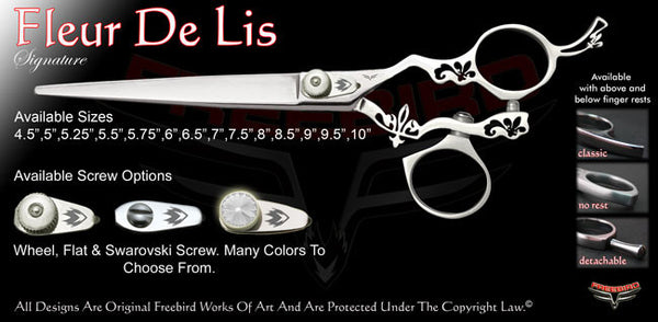 Fleur De Lis Swivel Thumb Signature Grooming Shears