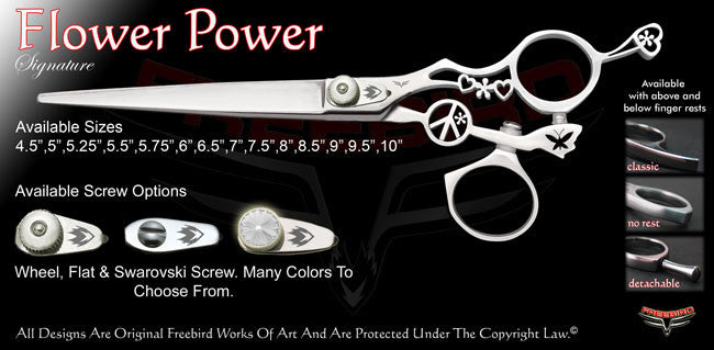 Flower Power Swivel Thumb Signature Grooming Shears