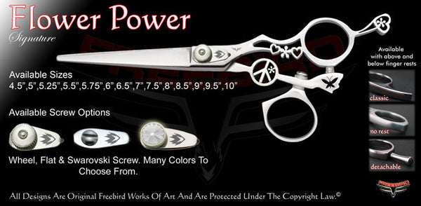 Flower Power Swivel Thumb Signature Hair Shears