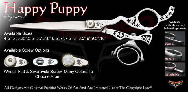 Happy Puppy Double Swivel Thumb Signature Hair Shears