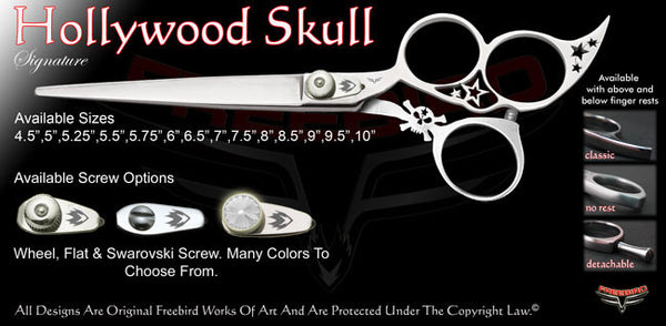 Hollywood Skull 3 Hole Signature Grooming Shears