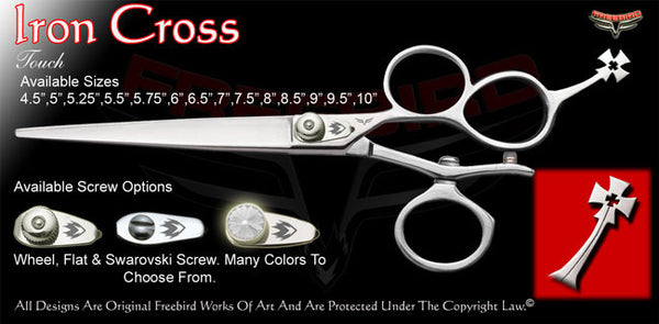 Iron Cross 3 Hole V Swivel Touch Grooming Shears