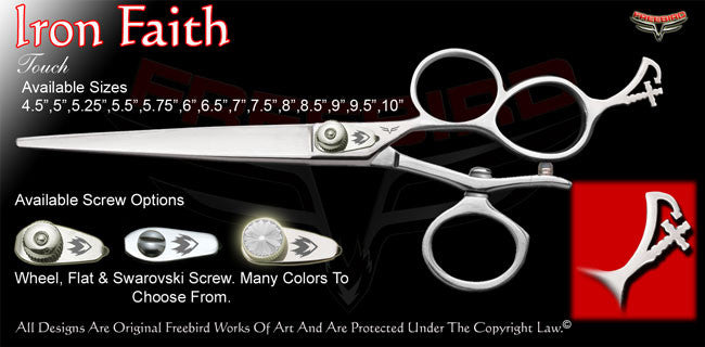 Iron Faith 3 Hole V Swivel Touch Grooming Shears