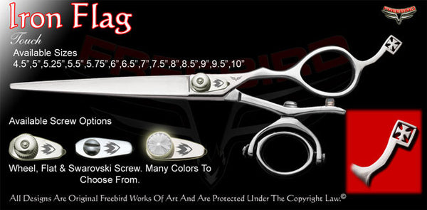 Iron Flag Double V Swivel Touch Grooming Shears