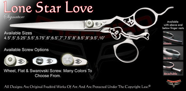 Lone Star Love Swivel Thumb Signature Grooming Shears