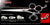 Music 3 Hole Double V Swivel Touch Grooming Shears