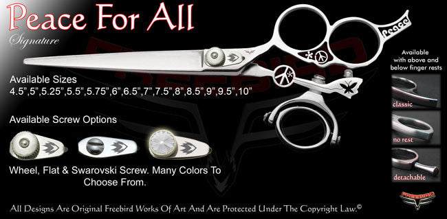 Peace For All 3 Hole Double Swivel Thumb Signature Grooming Shears