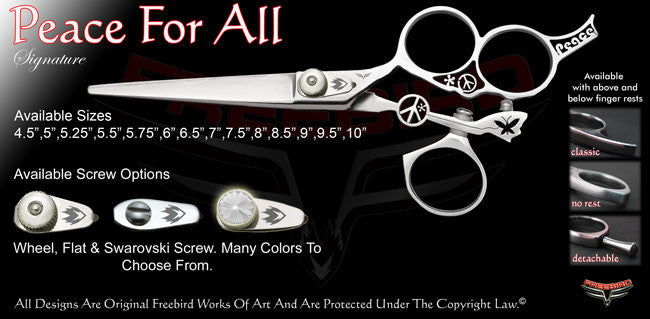 Peace For All 3 Hole Swivel Thumb Signature Hair Shears