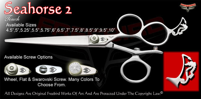 Seahorse 2 3 Hole V Swivel Touch Grooming Shears