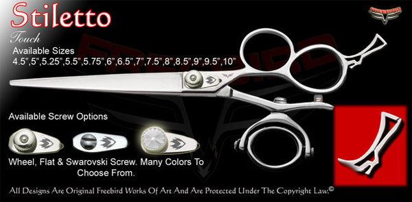 Stiletto 3 Hole Double V Swivel Touch Grooming Shears