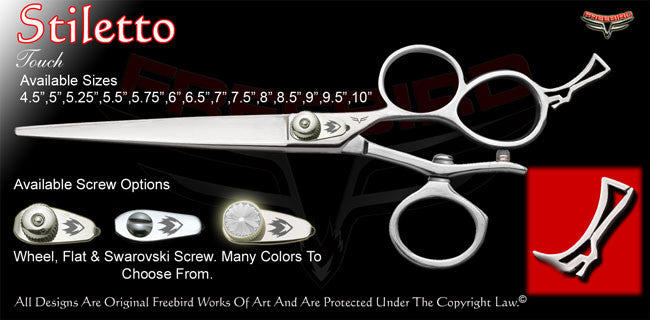 Stiletto 3 Hole V Swivel Touch Grooming Shears