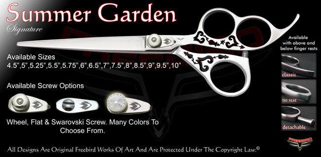 Summer Garden 3 Hole Signature Grooming Shears