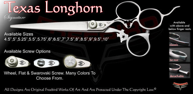 Texas Longhorn 3 Hole Signature Grooming Shears