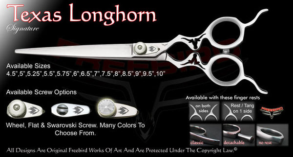Texas Longhorn Straight Signature Grooming Shears