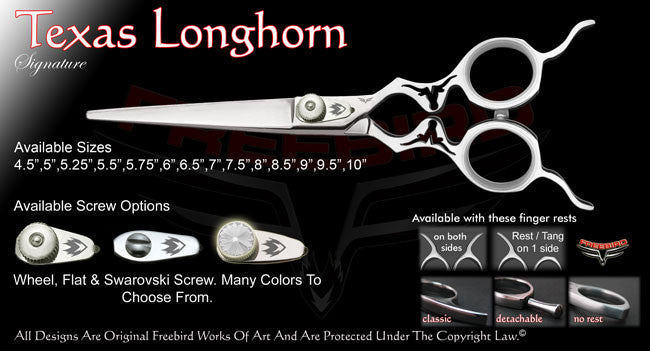 Texas Longhorn Straight Signature Hair Shears