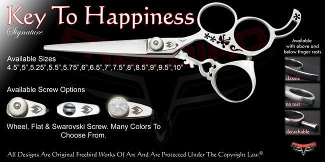 Key To Happiness 3 Hole Signature Hair Shears