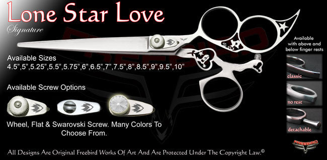 Lone Star Love 3 Hole Swivel Thumb Signature Grooming Shears