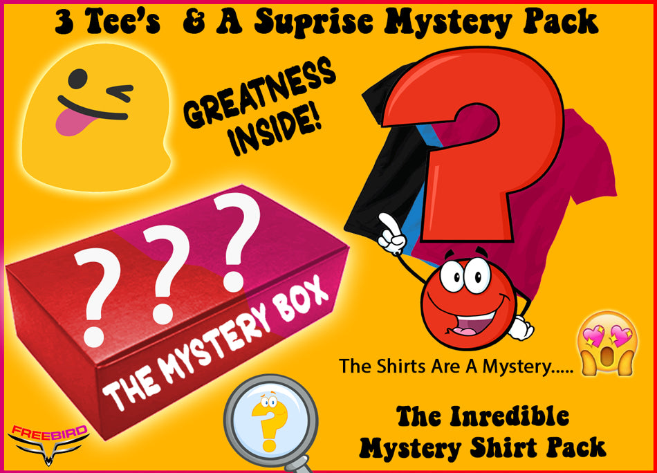 Super Fun $39.95 FREE Shipping 3 T-Shirt Mystery Boom Boom Box