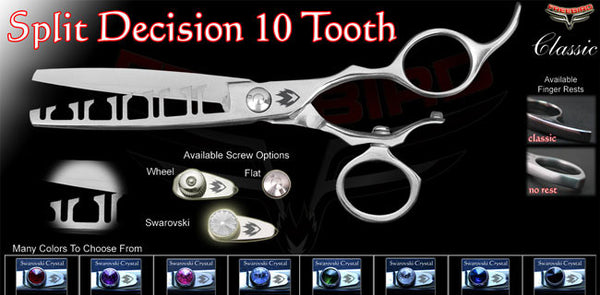 V Swivel 10 Tooth Spit Decision Texturizing Shears